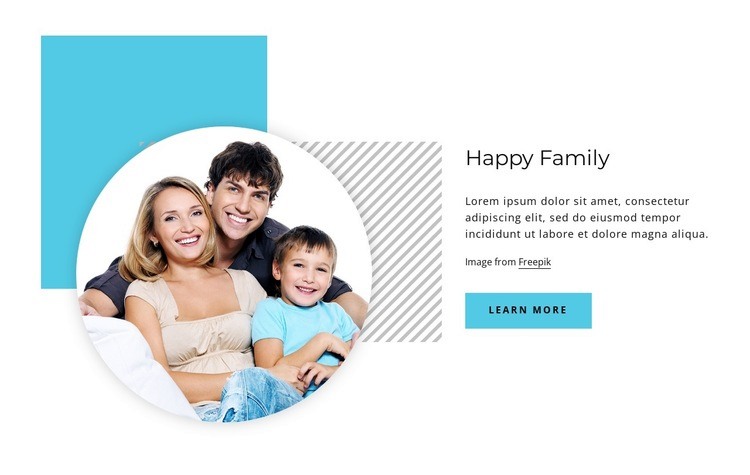 Din familj Html webbplatsbyggare