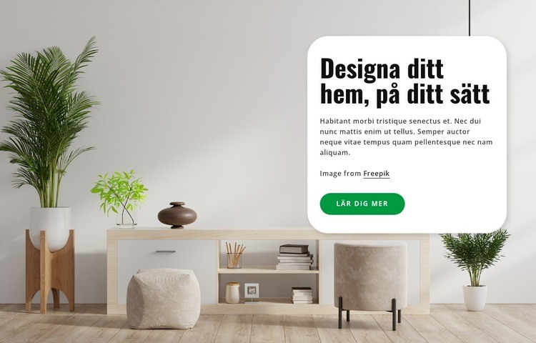 Designa ditt hem CSS -mall