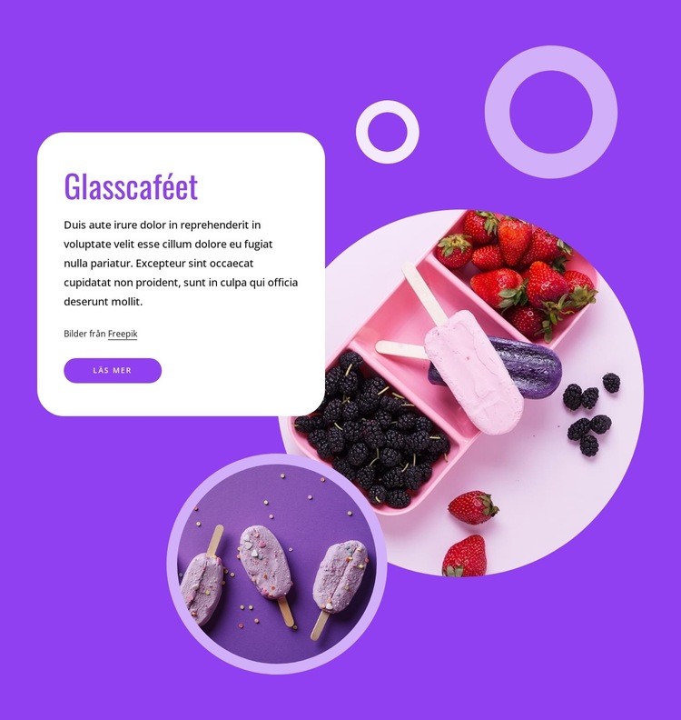 Fettfri frozen yoghurt HTML-mall