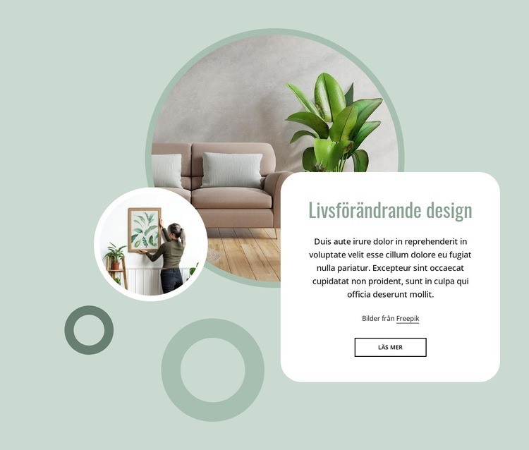 Livsförändrande design Webbplats mall