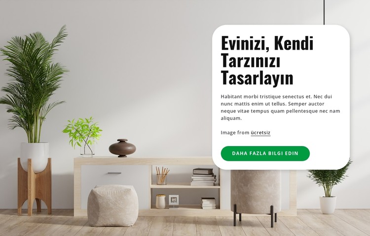 Evinizi tasarlayın CSS Şablonu