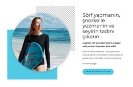 Sörf Yapmanın Tadını Çıkarın - Tek Sayfalı HTML5 Şablonu