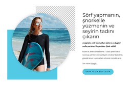 Sörf Yapmanın Tadını Çıkarın - Ücretsiz Web Sitesi Şablonu