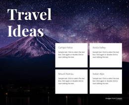 Travel Ideas - Custom Website Builder