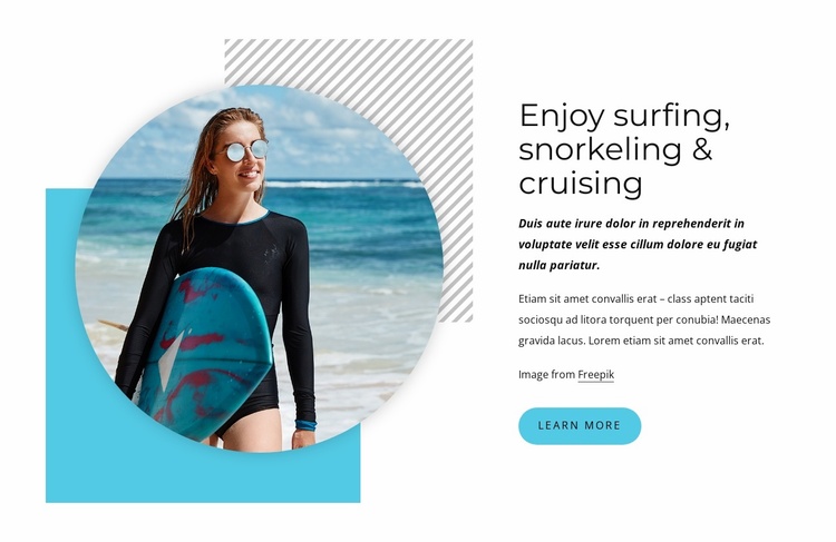 Enjoy surfing Landing Page