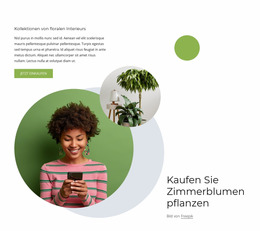 Zimmerblumenpflanzen – Kostenlose Seitenersteller-Templates