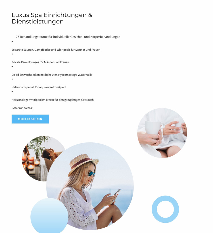 Luxus-Wellnessangebote Joomla Vorlage