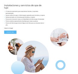 Servicios De Spa De Lujo - HTML Web Page Builder