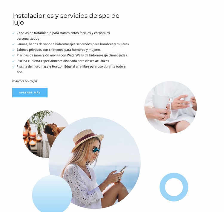 Servicios de spa de lujo Creador de sitios web HTML