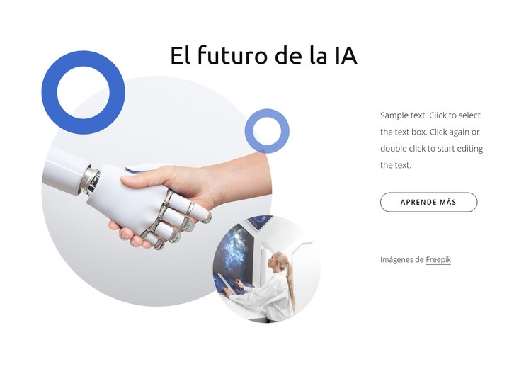 El futuro de la IA Maqueta de sitio web