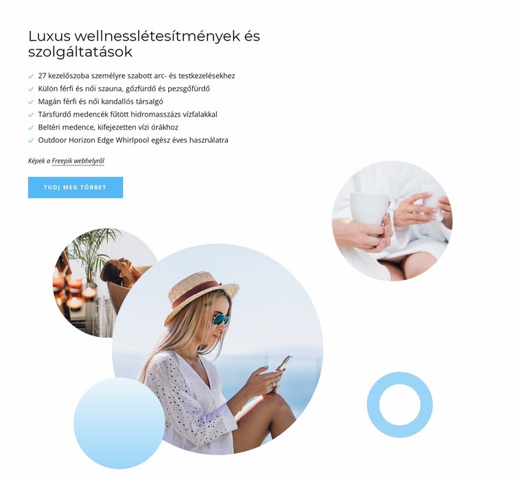 Luxus wellness szolgáltatások CSS sablon