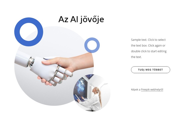 Az AI jövője Weboldal tervezés