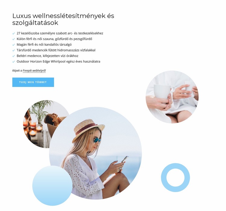 Luxus wellness szolgáltatások WordPress Téma