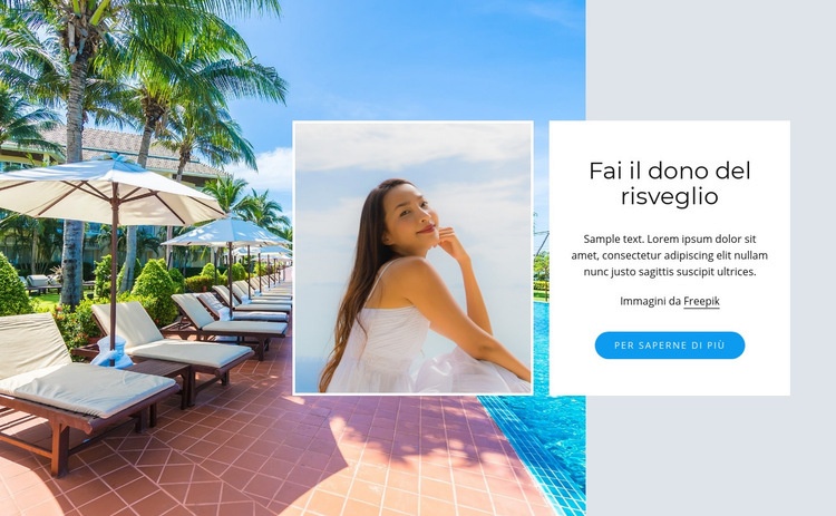 Hotel spa benessere Mockup del sito web