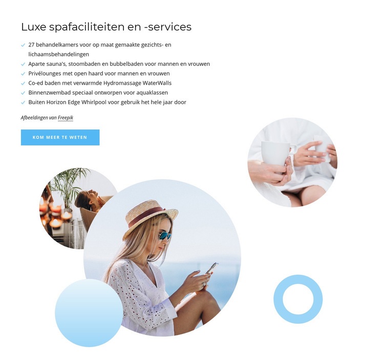 Luxe spa-diensten Sjabloon voor één pagina