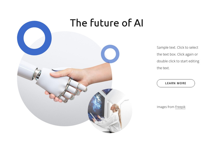 The future of AI One Page Template