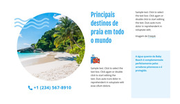 Principais Destinos De Praia - Modelo De Site HTML