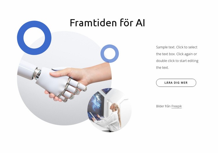 Framtiden för AI Webbplats mall