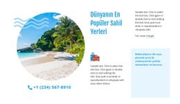 En Popüler Plaj Yerleri Tek Sayfalık Şablon
