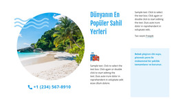 En Popüler Plaj Yerleri - HTML Web Sitesi Şablonu