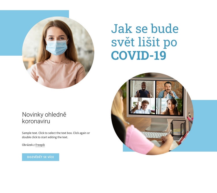 Svět po Covid-19 Šablona HTML