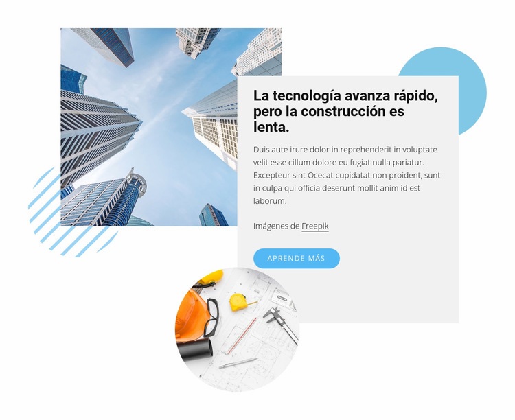 La tecnología se mueve rápido Plantillas de creación de sitios web