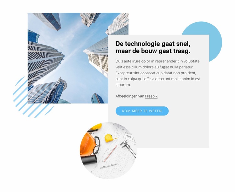 Technologie gaat snel Html Website Builder