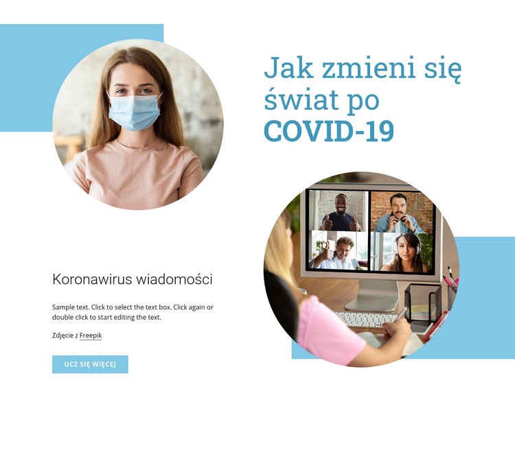 Świat po Covid-19 Motyw WordPress