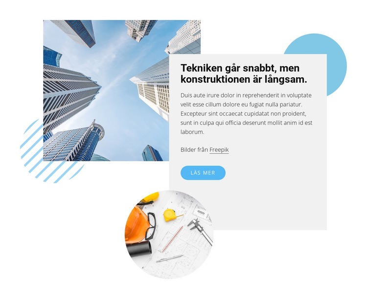 Tekniken går snabbt HTML-mall