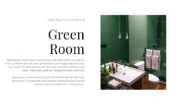 Green Color In Interior Landing Page