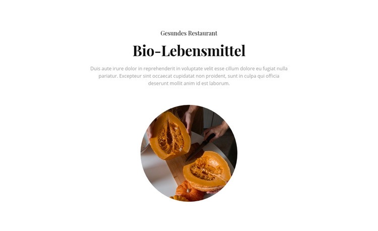 Bio-Café Eine Seitenvorlage