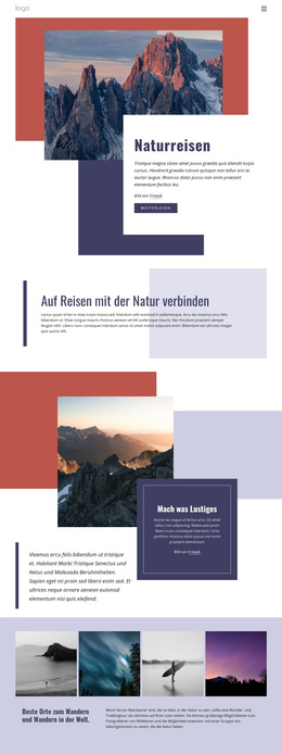 Atemberaubendes WordPress-Theme Für Naturreisen