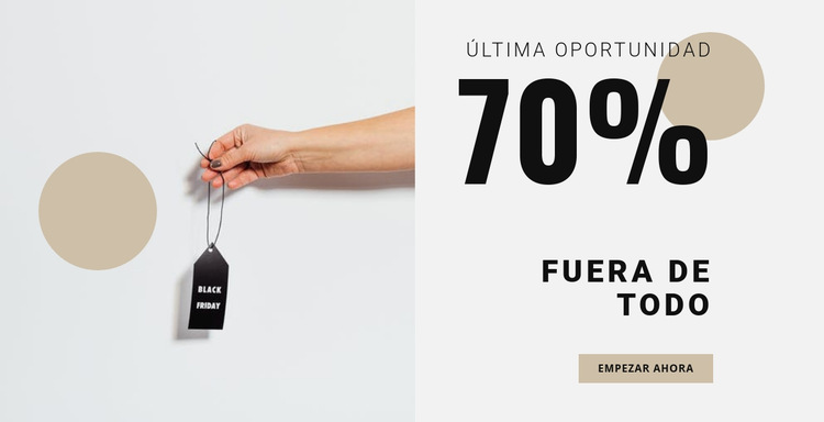 Venta super viernes negro Plantilla de sitio web