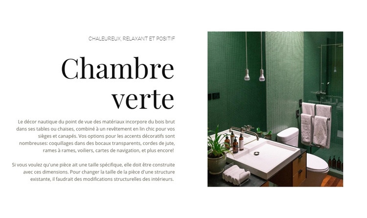 Couleur verte à l'intérieur Modèle CSS