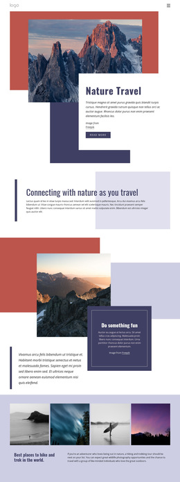 Nature travel - HTML5 Template by Nicepage