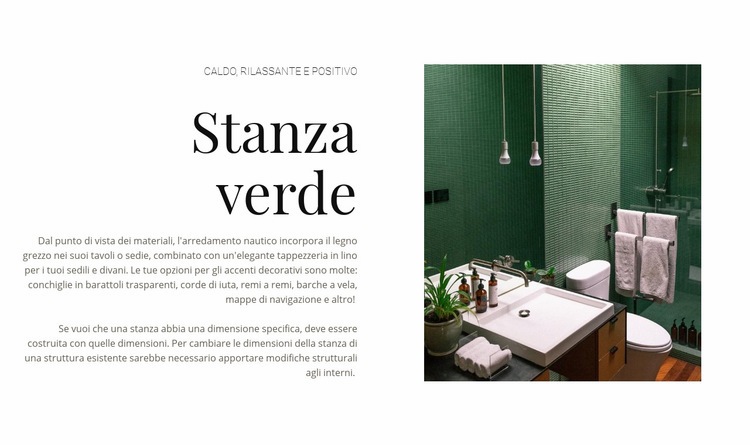 Colore verde all'interno Modelli di Website Builder