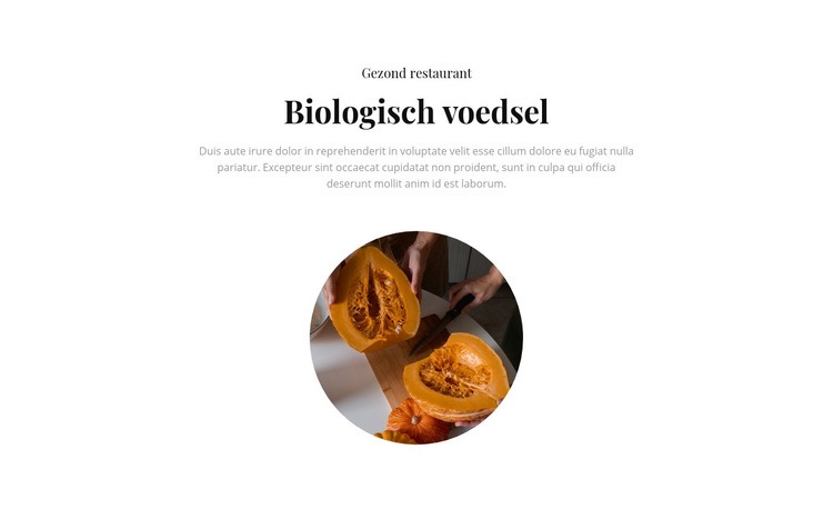 Biologisch café Html Website Builder
