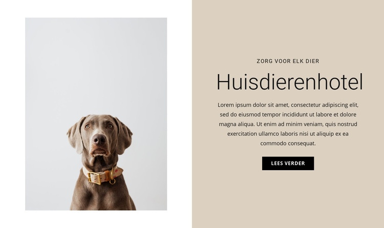 Hotel voor dieren Html Website Builder