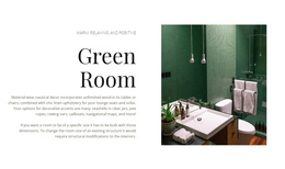 Awesome One Page Template For Green Color In Interior