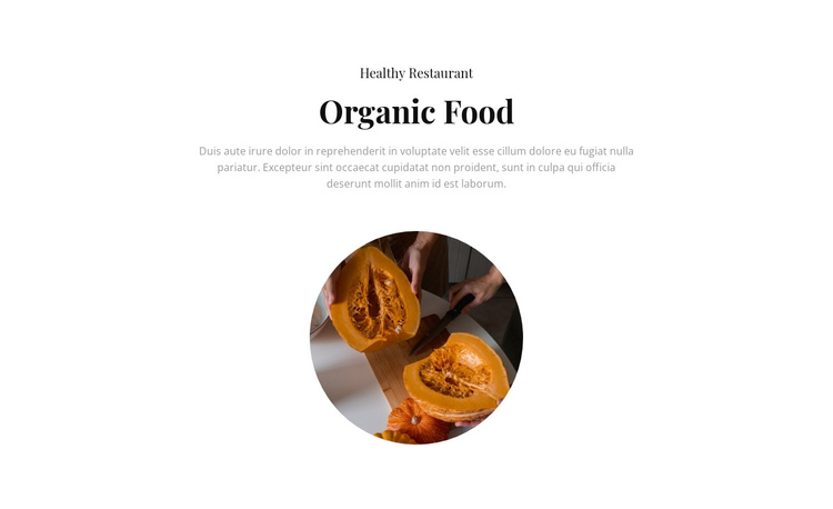 Organic cafe One Page Template