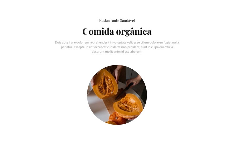 Café orgânico Maquete do site