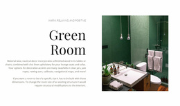 Website Design For Green Color In Interior