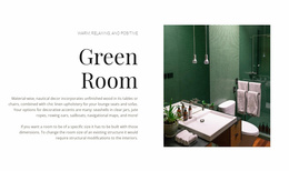 Green Color In Interior - Landing Page Designer