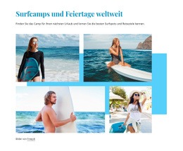 Surfcamps – Einfache Einseitenvorlage