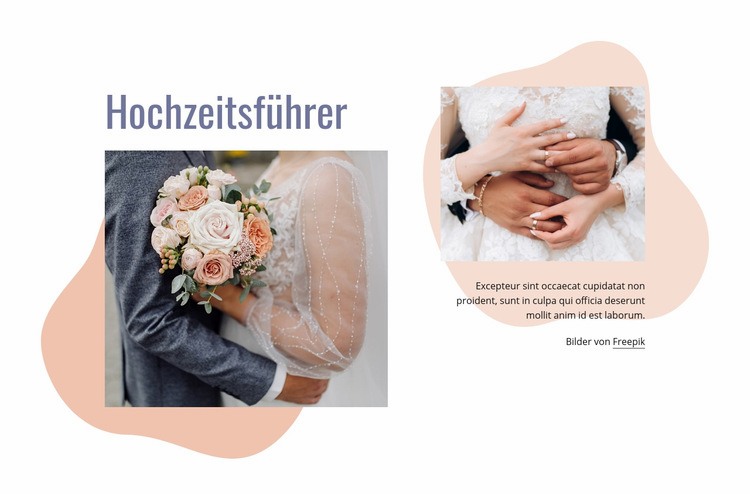 Wir haben Ihre Hochzeit organisiert HTML Website Builder