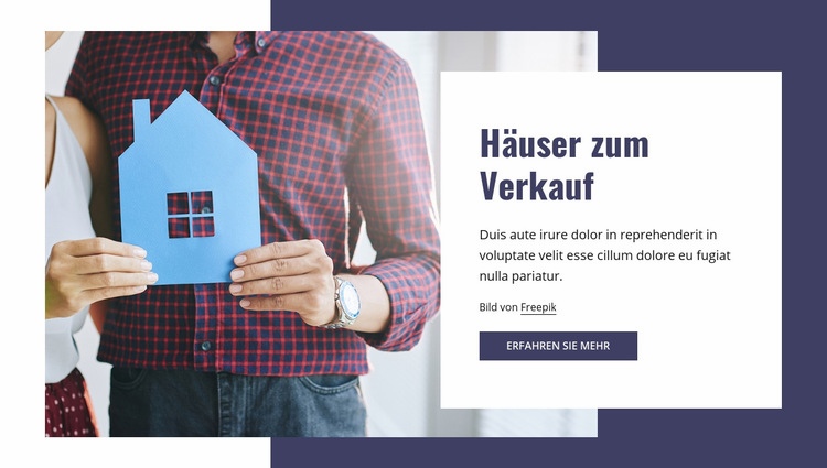 Häuser zum Verkauf Website Builder-Vorlagen