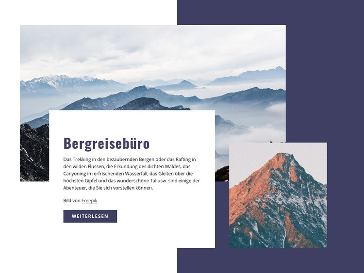 Bergreisen Website design
