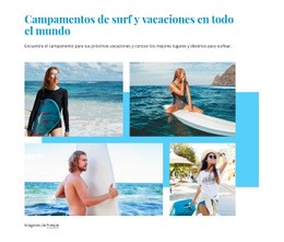 Un Diseño De Sitio Web Exclusivo Para Campamentos De Surf