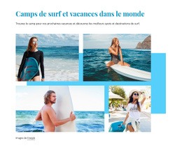 Une Conception De Site Web Exclusive Pour Camps De Surf