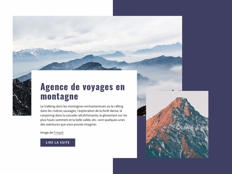 Voyage en montagne Conception de site Web